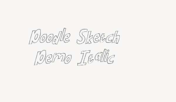 Doodle Sketch Demo Italic Font