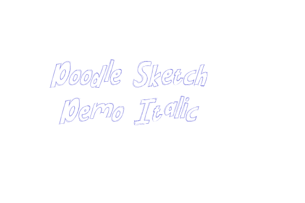 Doodle Sketch Demo Italic Font