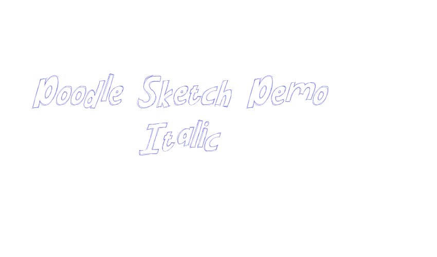 Doodle Sketch Demo Italic Font Download