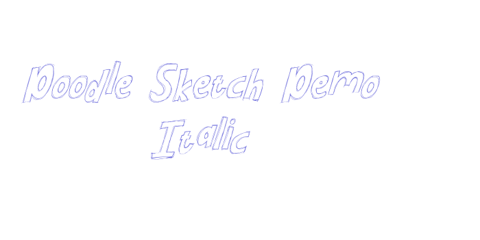 Doodle Sketch Demo Italic Font Download