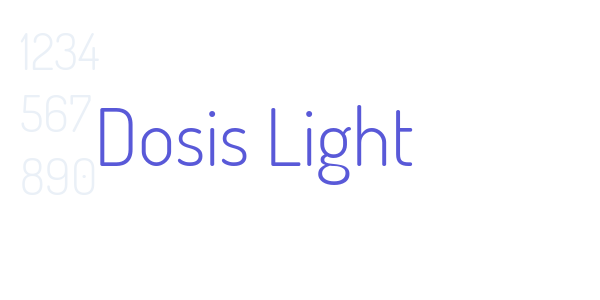 Dosis Light font free