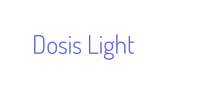 Dosis Light Font Download