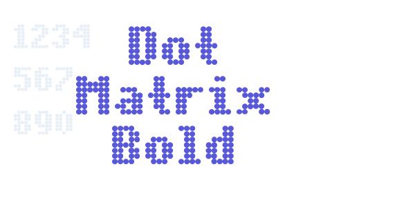 Dot Matrix Bold font free