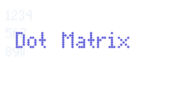 Dot Matrix font free