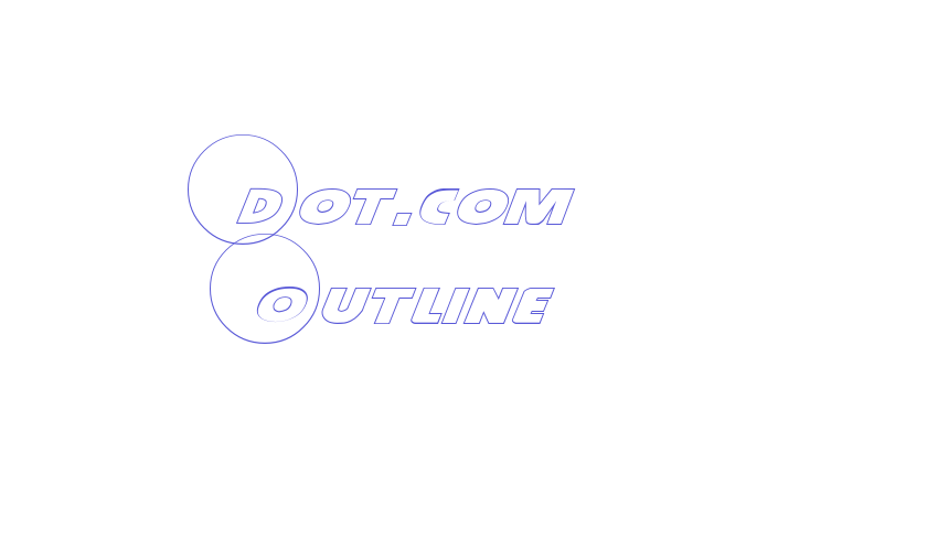 Dot.com Outline Font