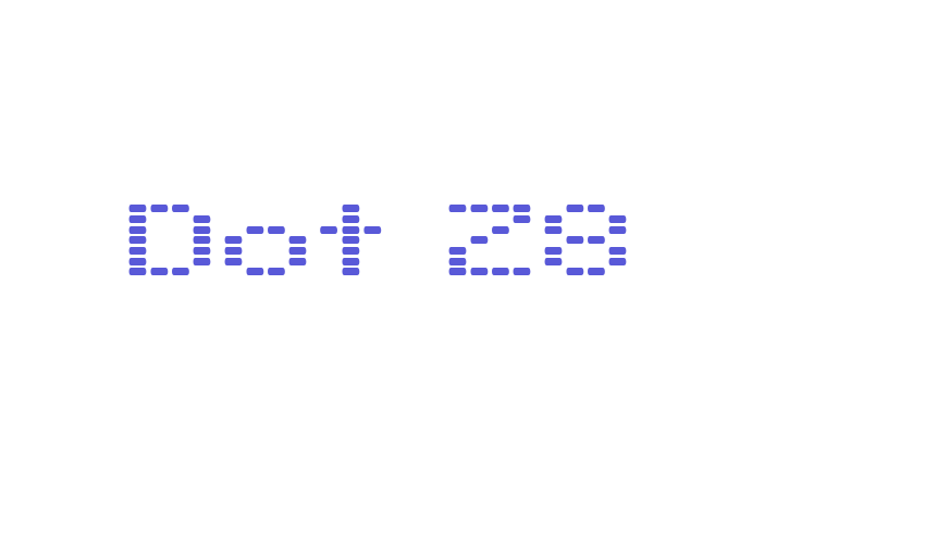 Dot 28 Font Download