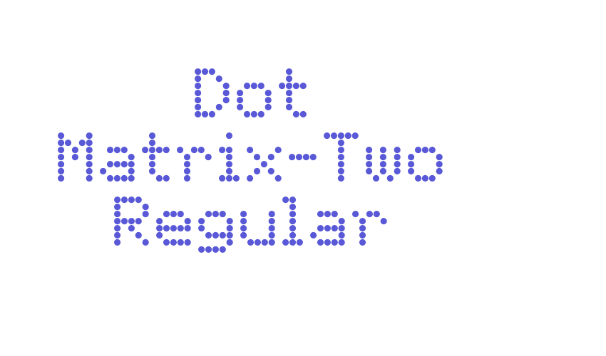 Dot Matrix-Two Regular Font Download