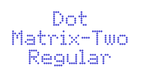 Dot Matrix-Two Regular Font Download