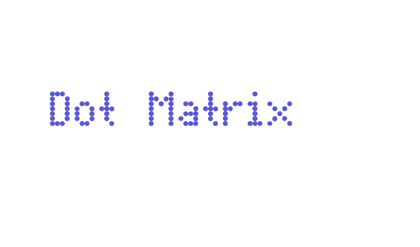 Dot Matrix Font Download