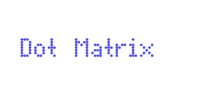 Dot Matrix Font Download