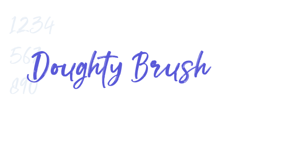 Doughty Brush font free