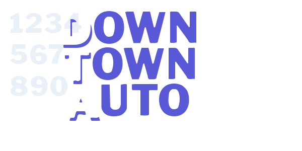 Down Town Auto font