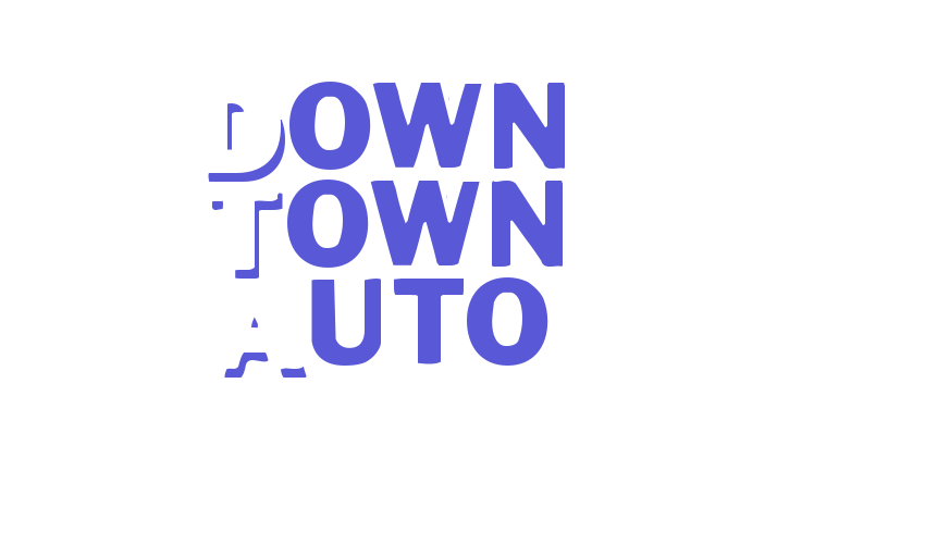 Down Town Auto Font