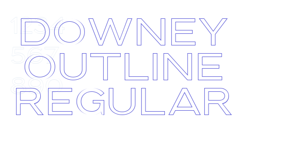 Downey Outline Regular font