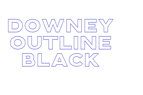 Downey Outline Black Font