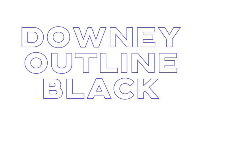 Downey Outline Black Font Download