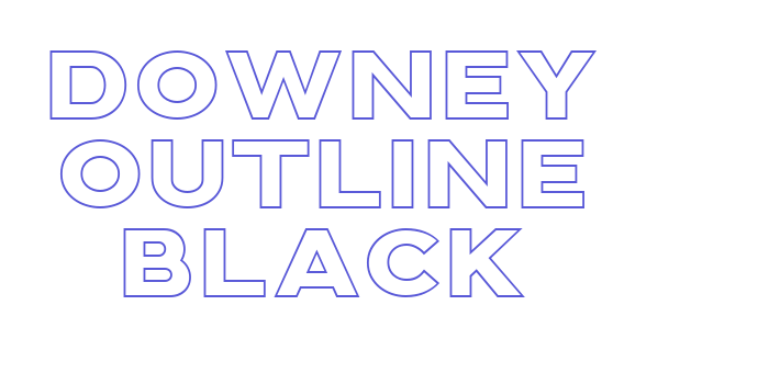 Downey Outline Black Font Download