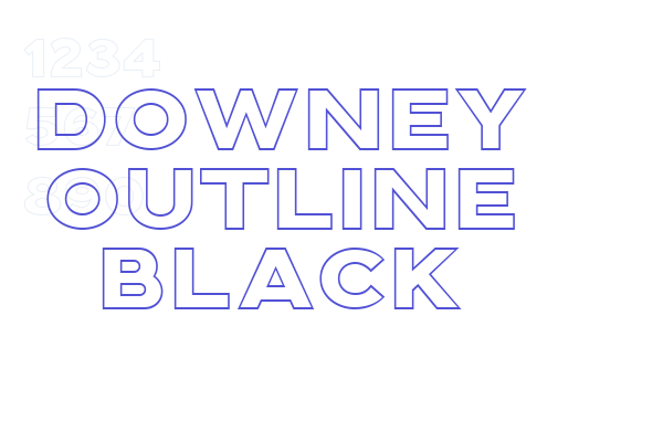Downey Outline Black