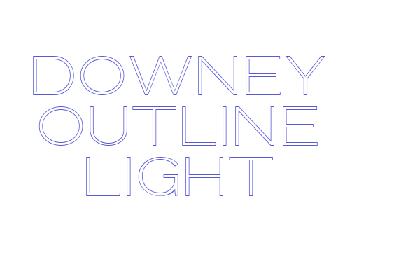 Downey Outline Light Font