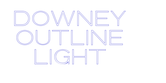 Downey Outline Light Font Download