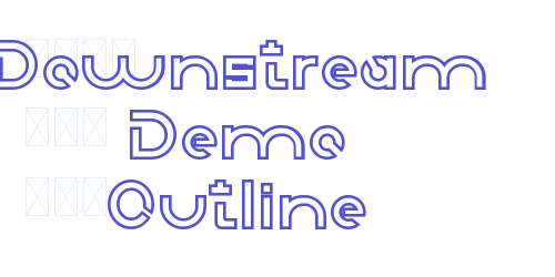 Downstream Demo Outline-font-download