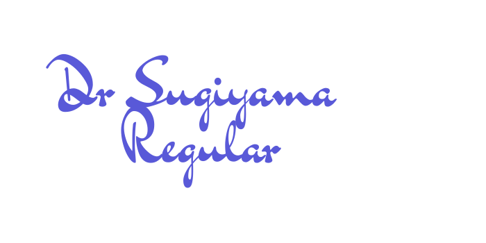 Dr Sugiyama Regular Font Download