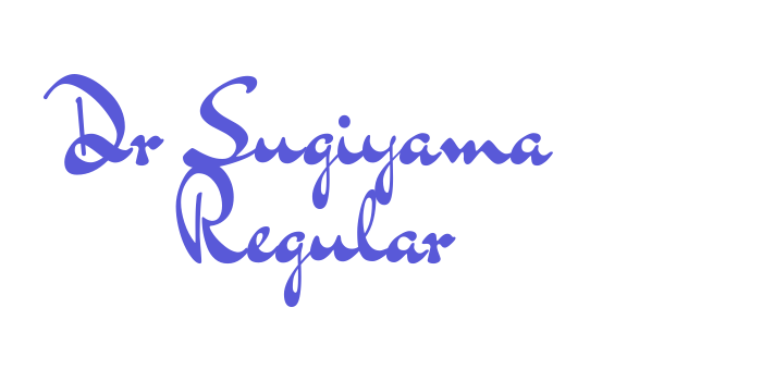 Dr Sugiyama Regular Font