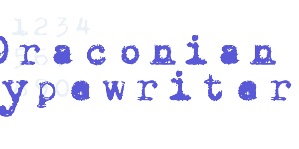 Draconian Typewriter font