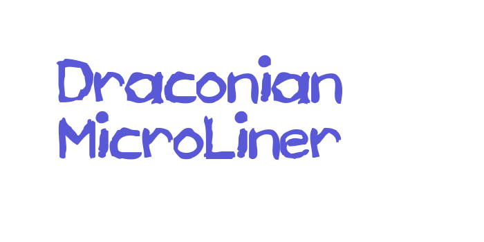 Draconian MicroLiner Font Download