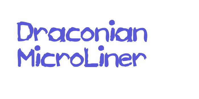 Draconian MicroLiner Font