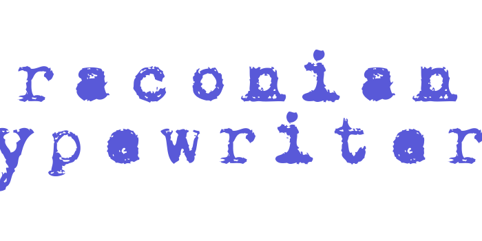 Draconian Typewriter Font