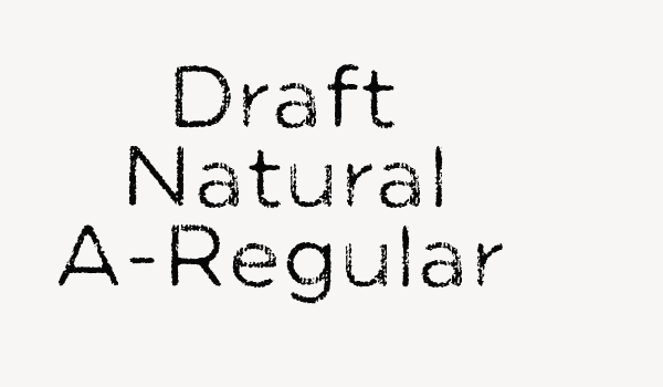 Draft Natural A-Regular Font