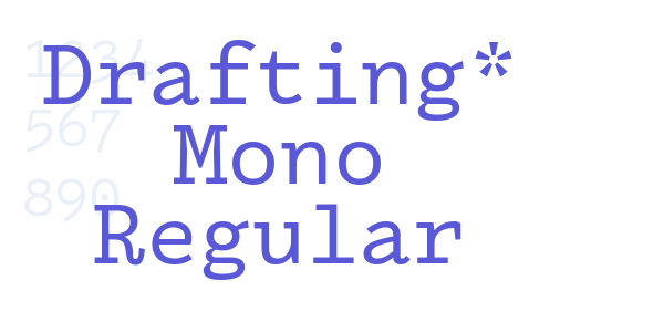 Drafting* Mono Regular font