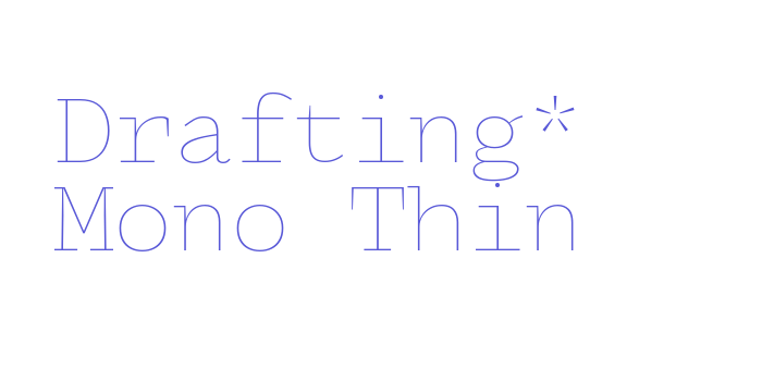 Drafting* Mono Thin Font Download