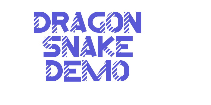 Dragon Snake Demo Font Download