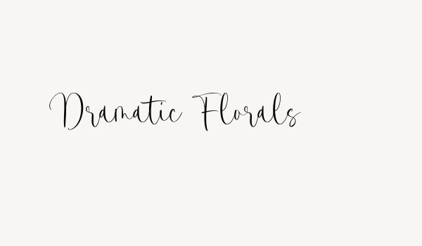 Dramatic Florals Font