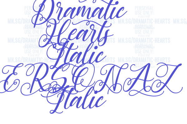 Dramatic Hearts Italic PERSONAL Italic