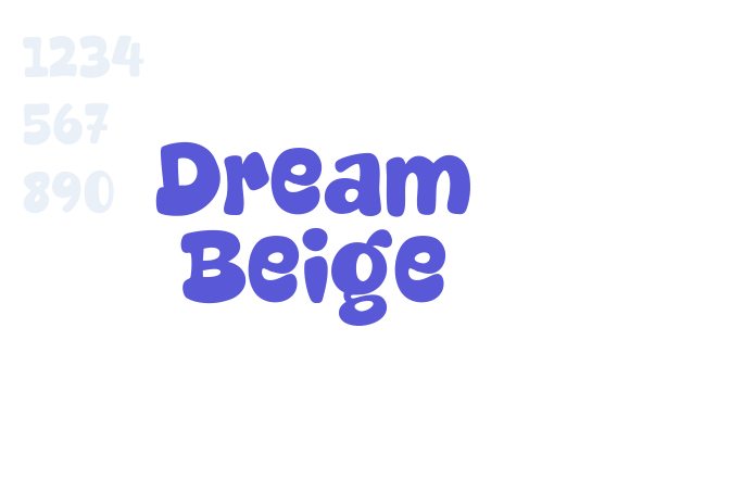 Dream Beige font free