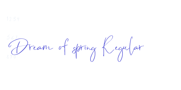 Dream of spring Regular font free