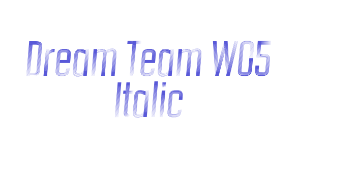 Dream Team W05 Italic Font Download