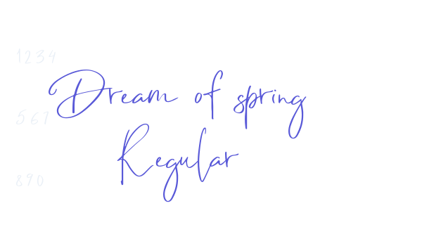 Dream of spring Regular font free