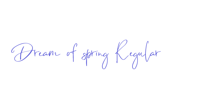 Dream of spring Regular Font Download