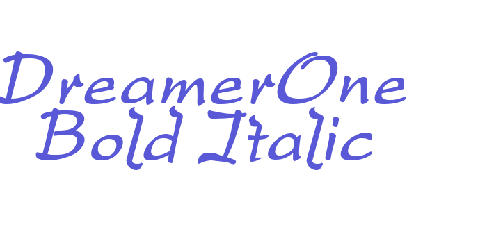 DreamerOne Bold Italic Font Download