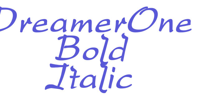 DreamerOne Bold Italic Font