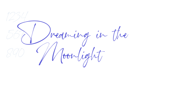 Dreaming in the Moonlight font