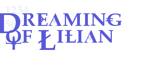 Dreaming of Lilian font free