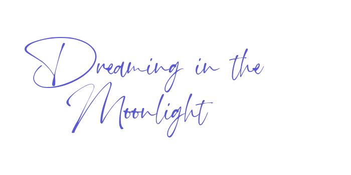 Dreaming in the Moonlight Font