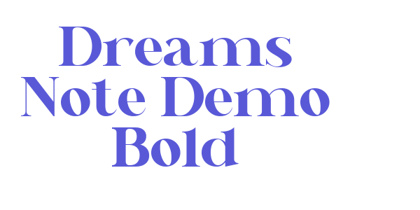 Dreams Note Demo Bold font free