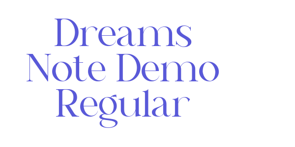 Dreams Note Demo Regular font free