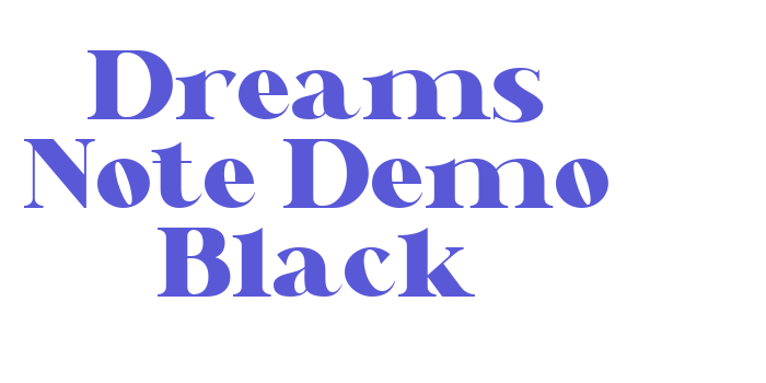 Dreams Note Demo Black Font Download